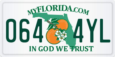 FL license plate 0644YL