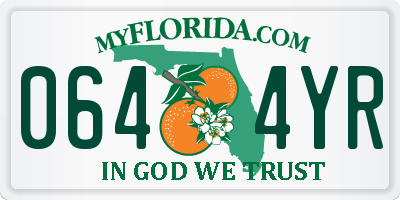 FL license plate 0644YR
