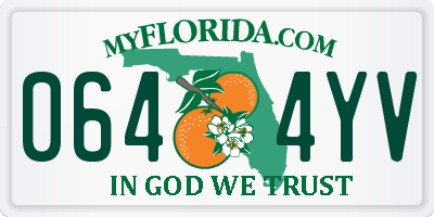FL license plate 0644YV