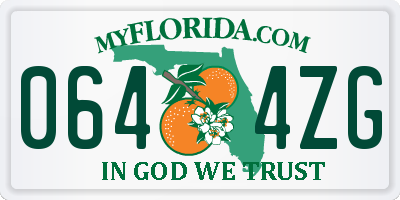 FL license plate 0644ZG