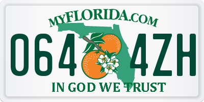 FL license plate 0644ZH