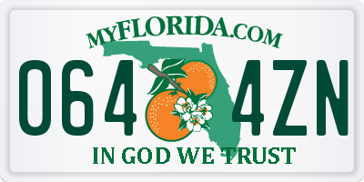FL license plate 0644ZN