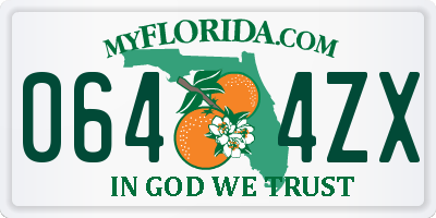FL license plate 0644ZX