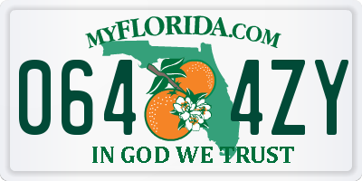 FL license plate 0644ZY
