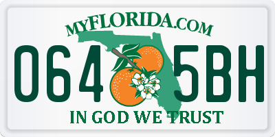 FL license plate 0645BH