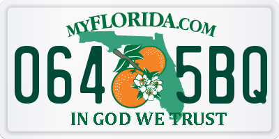 FL license plate 0645BQ
