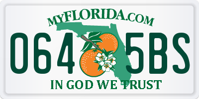 FL license plate 0645BS