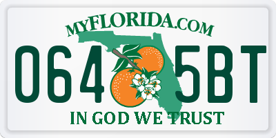 FL license plate 0645BT