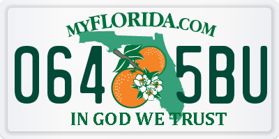 FL license plate 0645BU