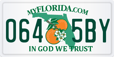 FL license plate 0645BY