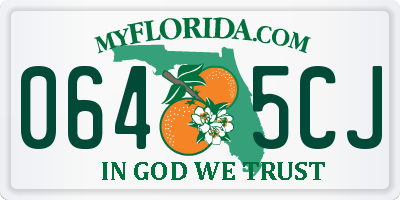 FL license plate 0645CJ