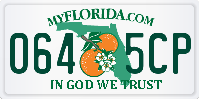 FL license plate 0645CP