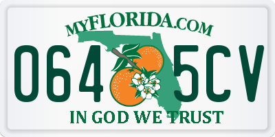 FL license plate 0645CV
