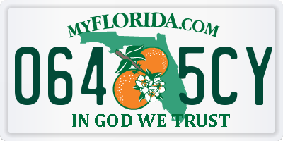 FL license plate 0645CY