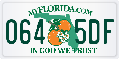FL license plate 0645DF