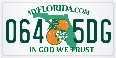 FL license plate 0645DG