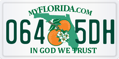 FL license plate 0645DH
