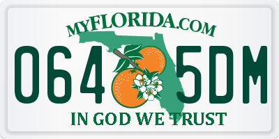 FL license plate 0645DM