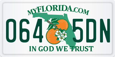 FL license plate 0645DN