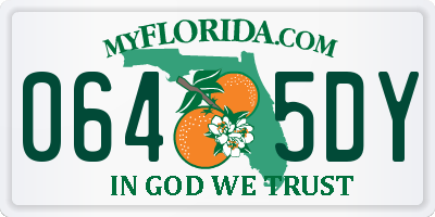FL license plate 0645DY