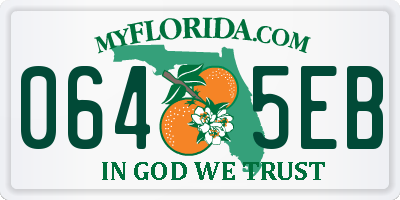 FL license plate 0645EB