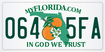 FL license plate 0645FA