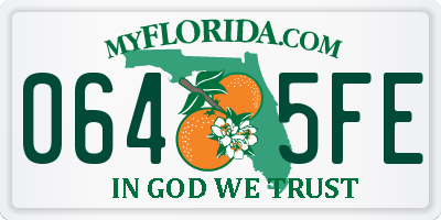 FL license plate 0645FE