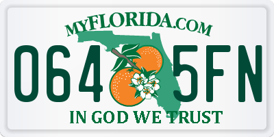 FL license plate 0645FN