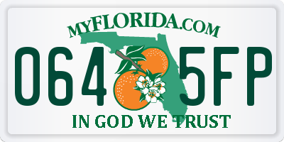 FL license plate 0645FP