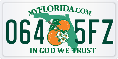 FL license plate 0645FZ
