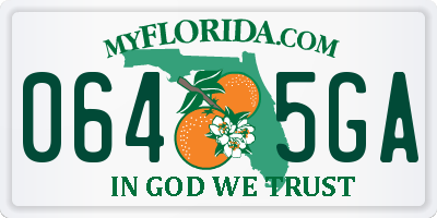 FL license plate 0645GA