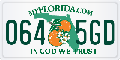 FL license plate 0645GD