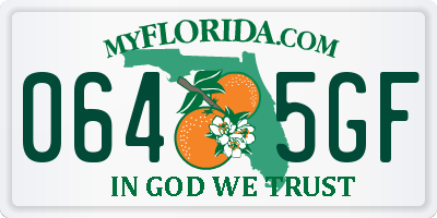 FL license plate 0645GF