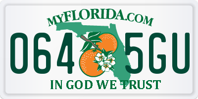 FL license plate 0645GU
