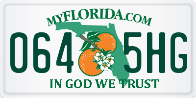FL license plate 0645HG