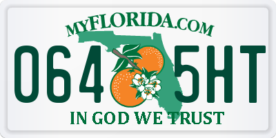 FL license plate 0645HT