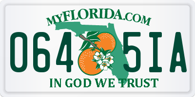 FL license plate 0645IA