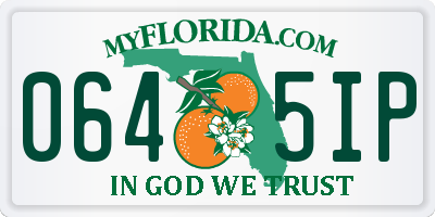 FL license plate 0645IP