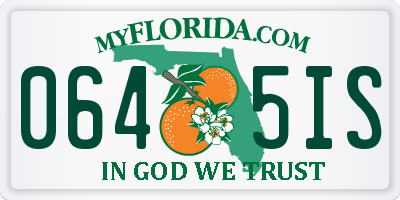 FL license plate 0645IS