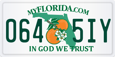 FL license plate 0645IY