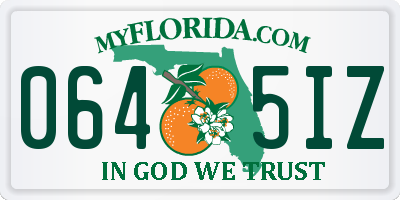 FL license plate 0645IZ