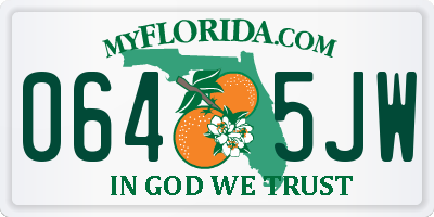 FL license plate 0645JW
