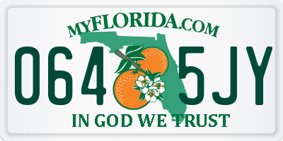 FL license plate 0645JY