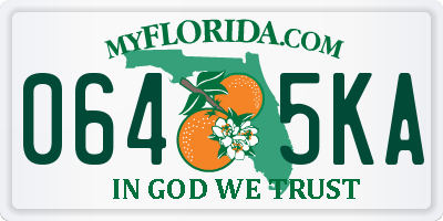 FL license plate 0645KA