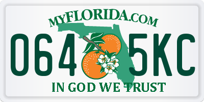 FL license plate 0645KC