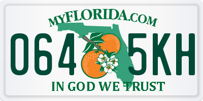 FL license plate 0645KH