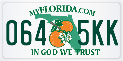 FL license plate 0645KK
