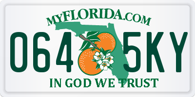 FL license plate 0645KY
