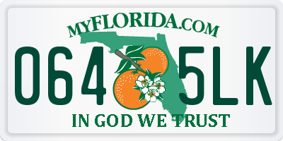 FL license plate 0645LK