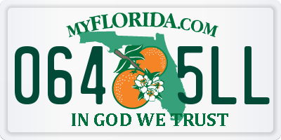 FL license plate 0645LL